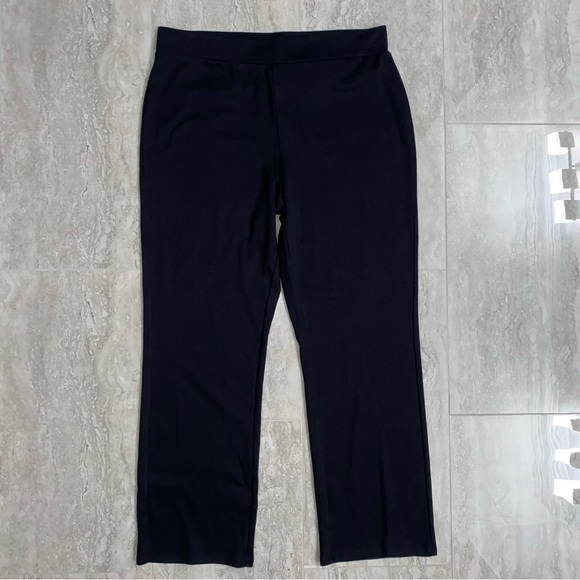 Coldwater Creek Endless Comfort Straight-Leg Pull-On Pants black size Large - Picture 1 of 7